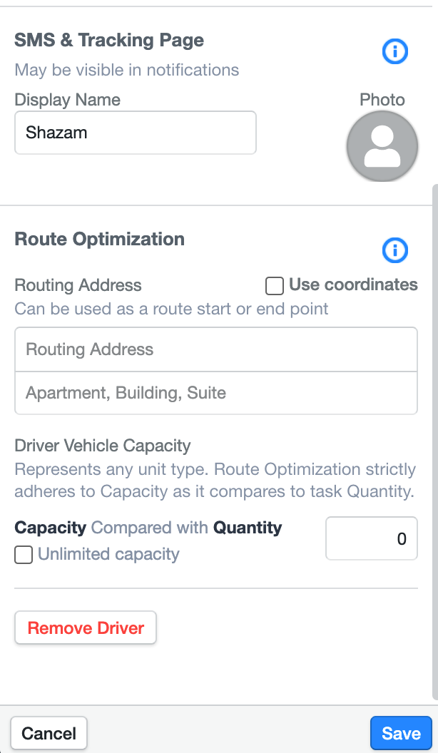 Driver Profile – Onfleet Support Center