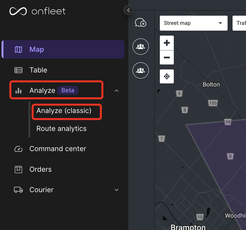 Dashboard Analytics – Onfleet Support Center