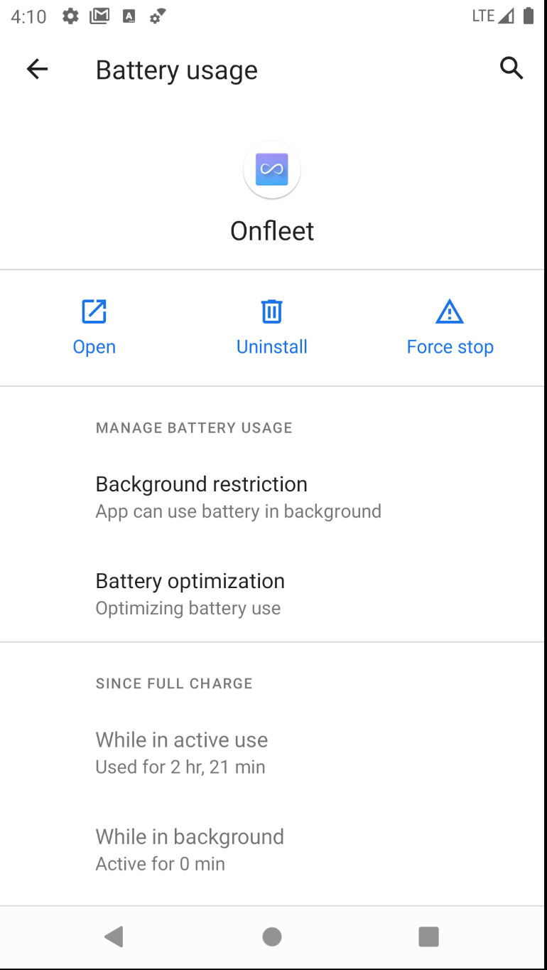 Battery Optimization & Background Restrictions – Onfleet Support Center